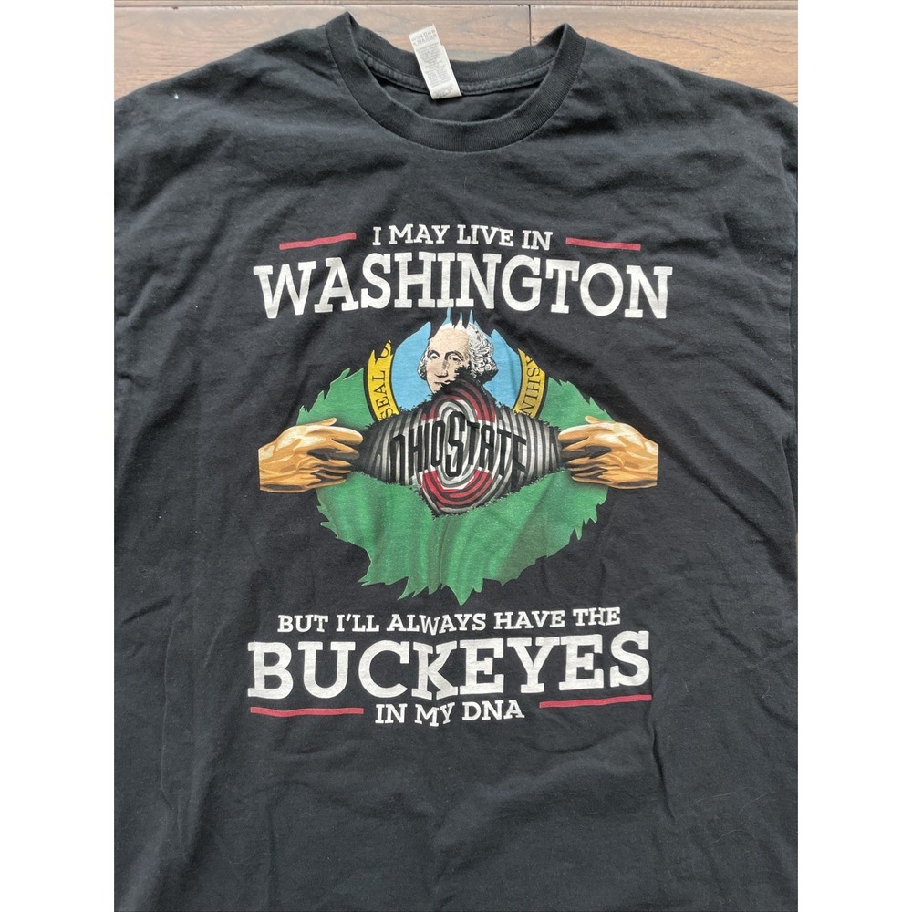 Always Have the Buckeyes in my DNA Black BUCKEYE NATION T Shirt Men's Size XL - Picture 2 of 3